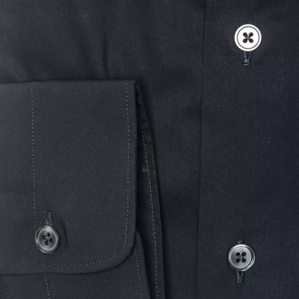 Robert Friedman Black Cotton Men Shirt