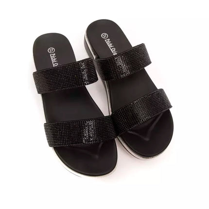 Péché Originel Black Textile Women Sandal