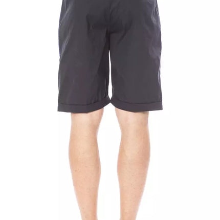 Verri Black Cotton Men's Casual Short