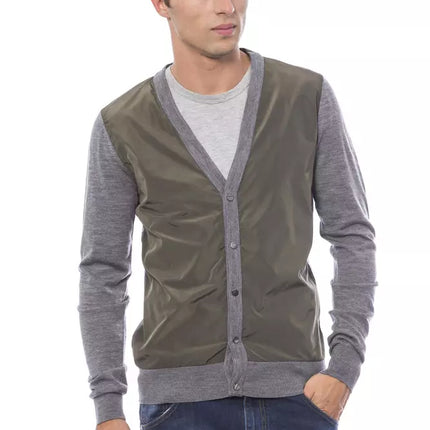Verri Gray Wool Men's Cardigan