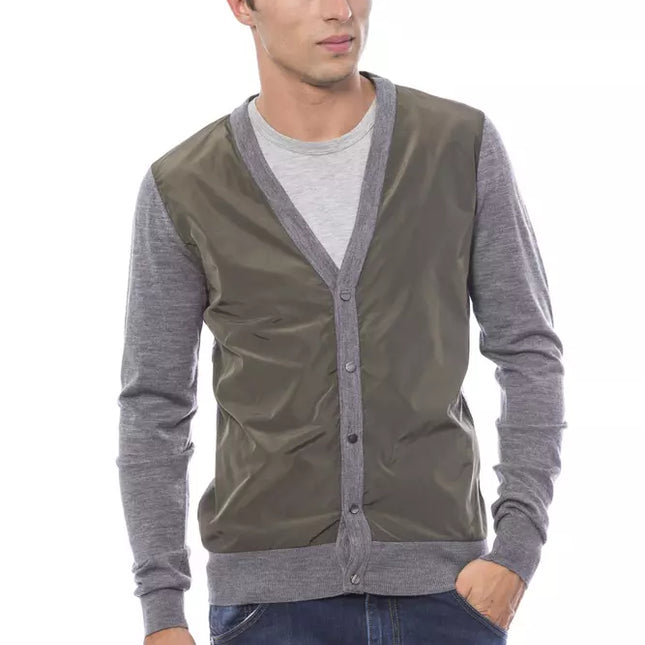 Verri Gray Wool Men's Cardigan
