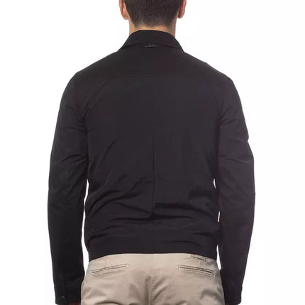 Verri Black Cotton Men Bomber Jacket