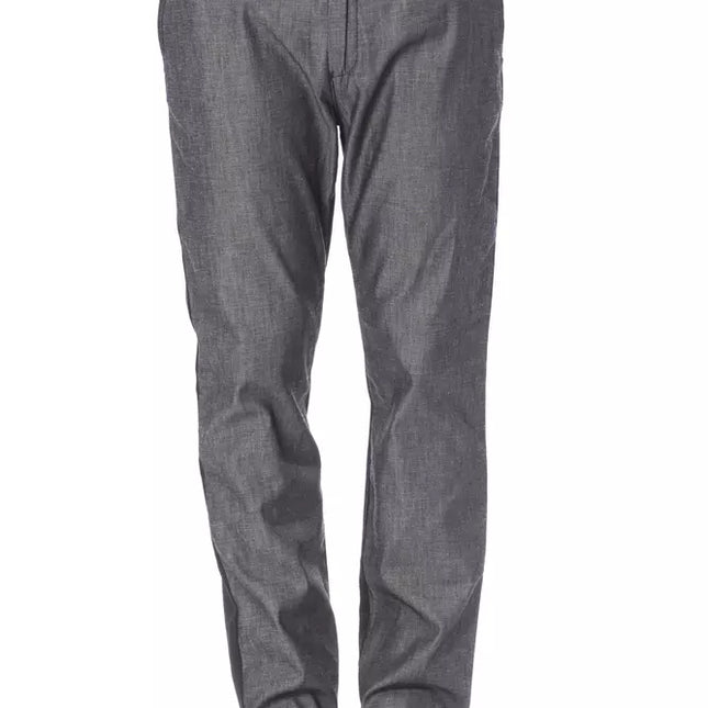 Verri Black Cotton Men's Pant