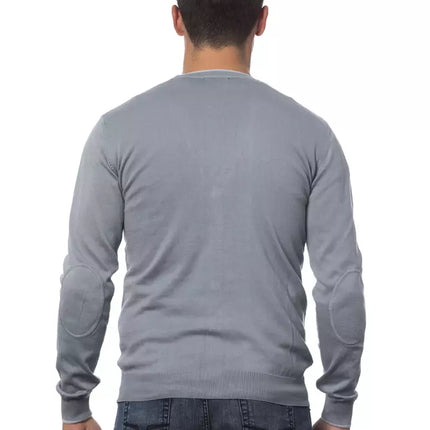 Verri Gray Cotton Men's Cardigan