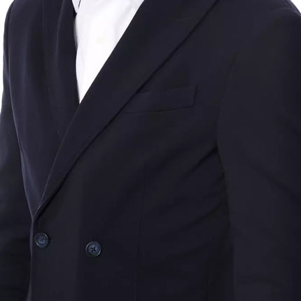 Verri Blue Viscose Men Blazer