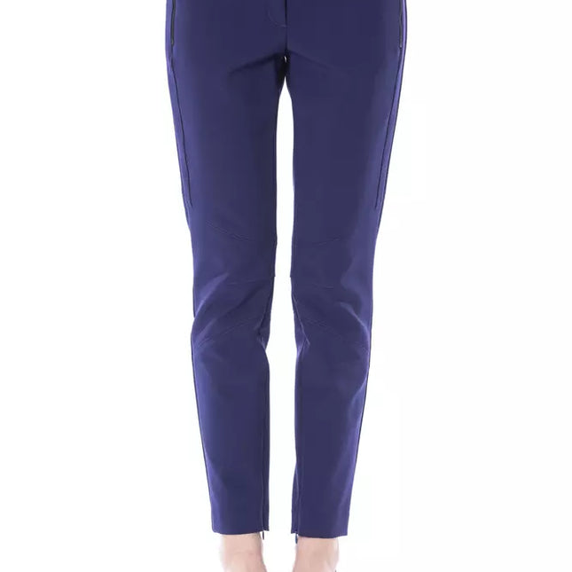 BYBLOS Blue Polyester Women's Slim-Fit Pant