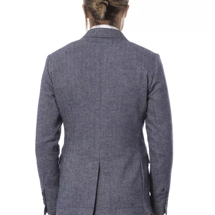 Verri Blue Polyester Blazer