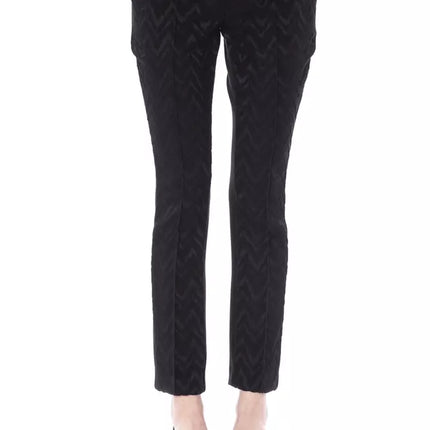 BYBLOS Black Marabou Women Pants