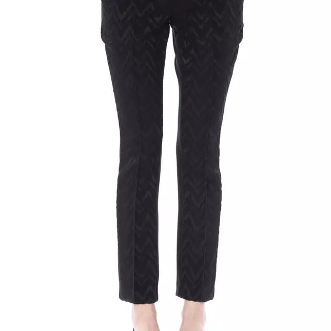 BYBLOS Black Marabou Women Pants