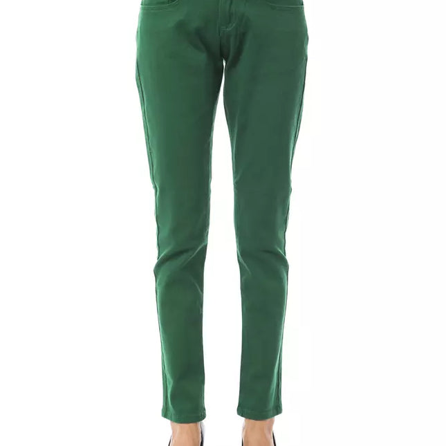 BYBLOS Green Cotton Women Pant