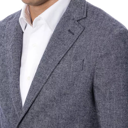 Verri Blue Polyester Blazer