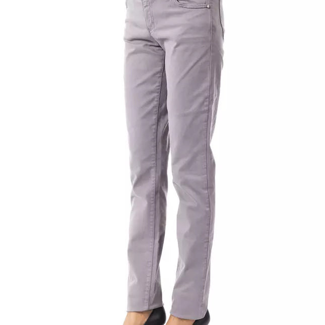 BYBLOS Gray Cotton Women's Pant