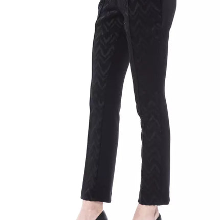 BYBLOS Black Marabou Women Pants