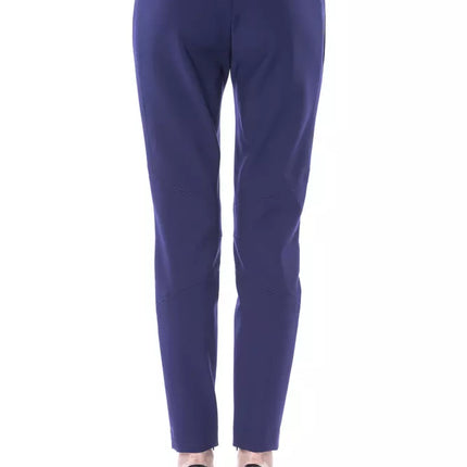 BYBLOS Blue Polyester Women's Slim-Fit Pant