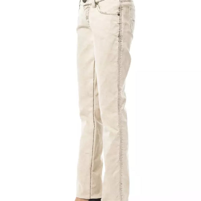 BYBLOS Beige Cotton Women Jeans