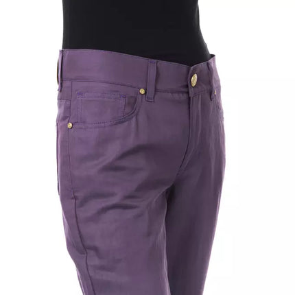 BYBLOS Purple Cotton Women Pant