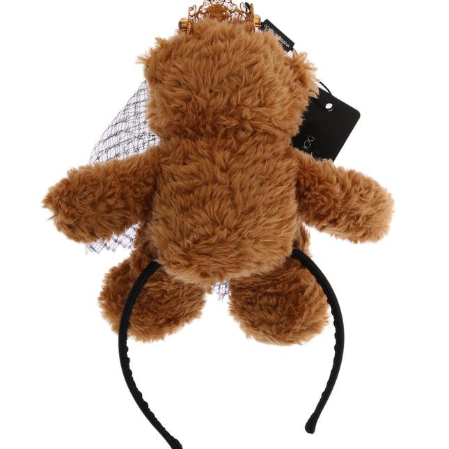 Dolce & Gabbana Teddy Bear Gold Crystal  Crown Tiara Diadem Hair Band