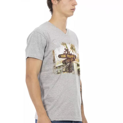 Trussardi Action Gray Cotton Men's T-Shirt