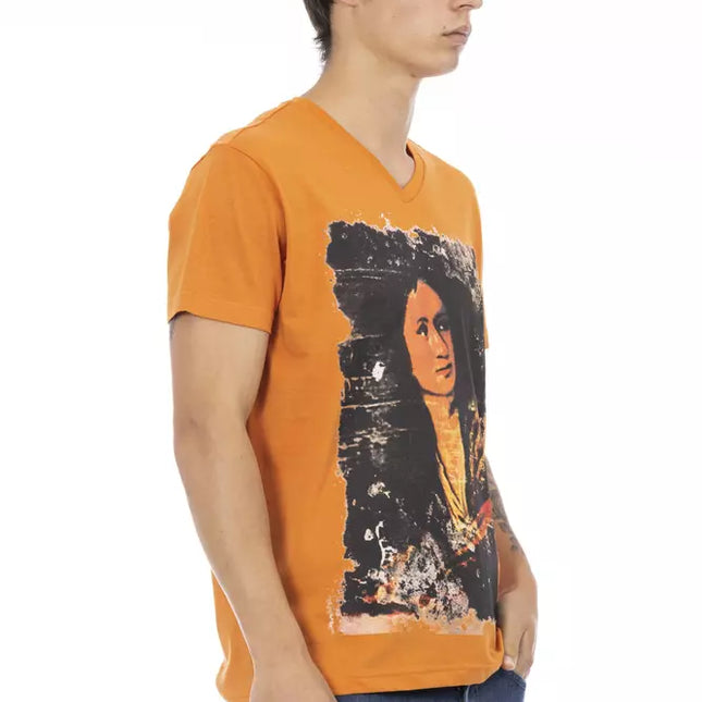 Trussardi Action Orange Cotton Men T-Shirt