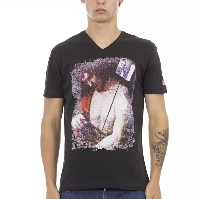 Trussardi Action Black Cotton Men's T-Shirt