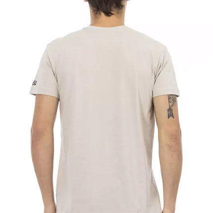 Trussardi Action Beige Cotton Men T-Shirt