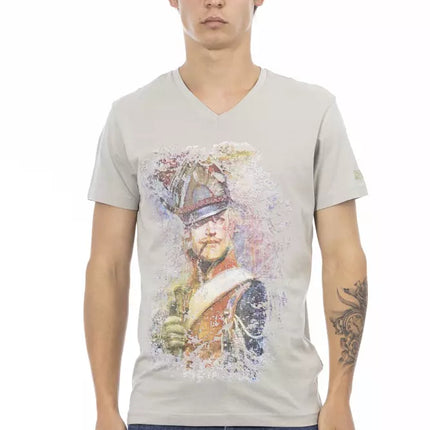 Trussardi Action Gray Cotton Men T-Shirt
