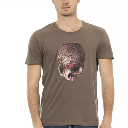 Trussardi Action Brown Cotton Men T-Shirt
