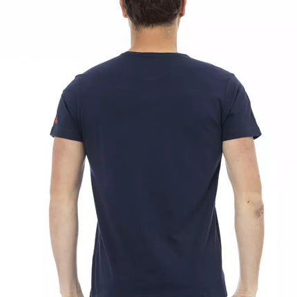 Trussardi Action Blue Cotton Men T-Shirt