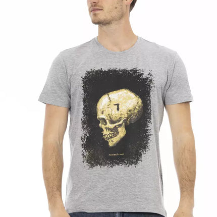 Trussardi Action Gray Cotton Men T-Shirt