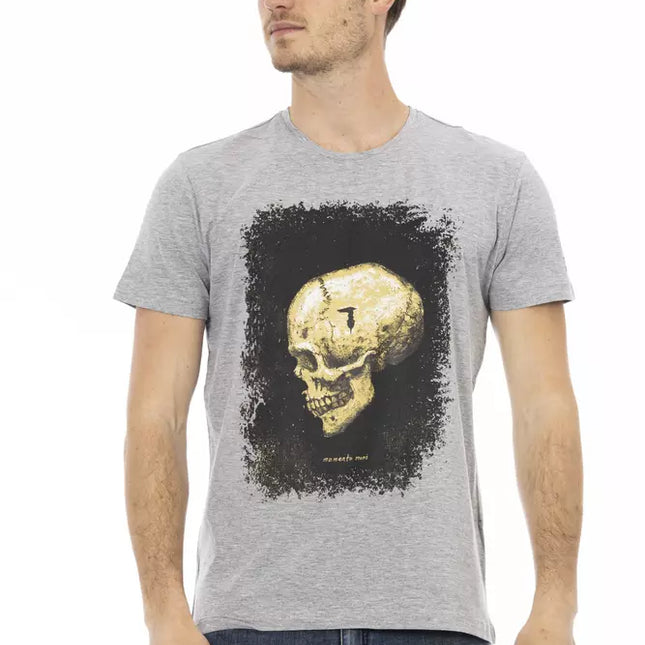 Trussardi Action Gray Cotton Men T-Shirt