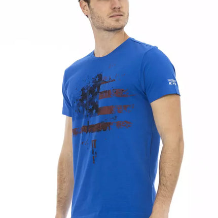 Trussardi Action Blue Cotton Men T-Shirt