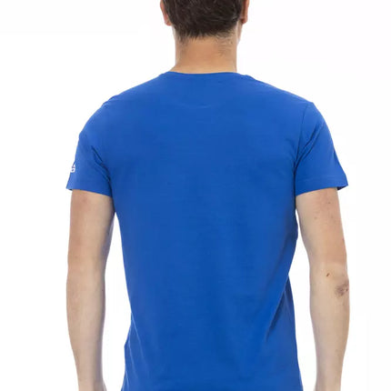 Trussardi Action Blue Cotton Men T-Shirt
