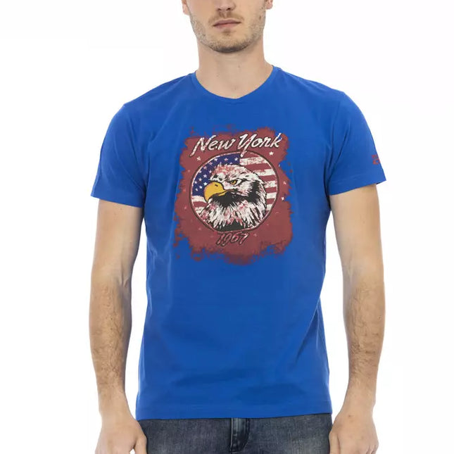 Trussardi Action Blue Cotton Men's T-Shirt