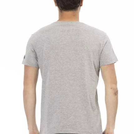 Trussardi Action Gray Cotton Men T-Shirt