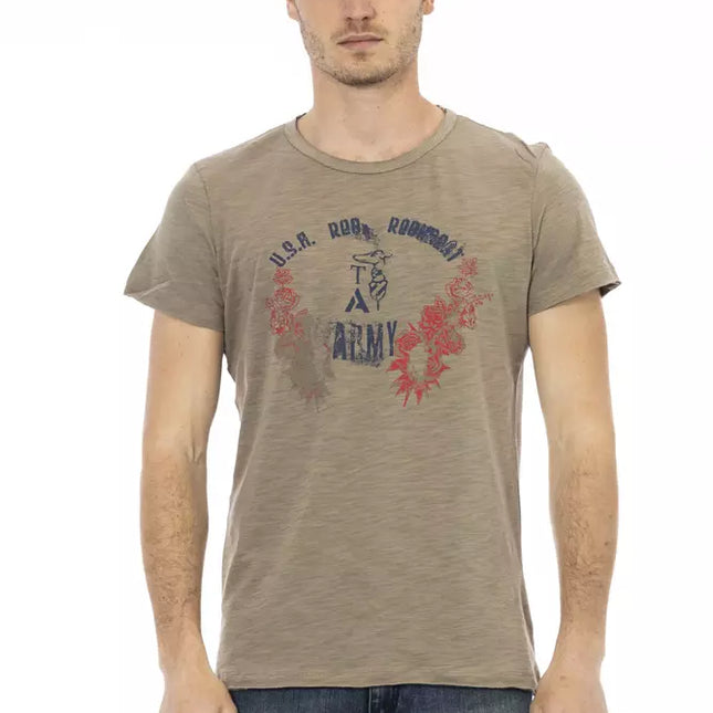 Trussardi Action "Green Cotton Men T-Shirt"