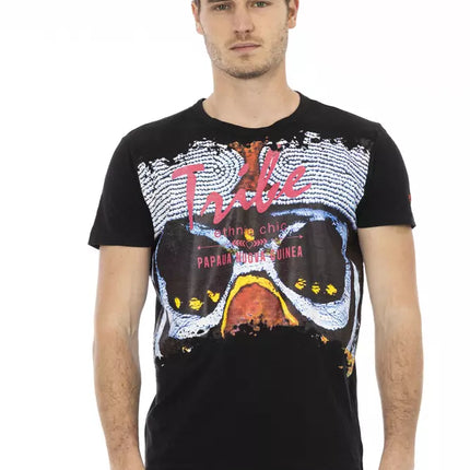 Trussardi Action Black Cotton Men T-Shirt