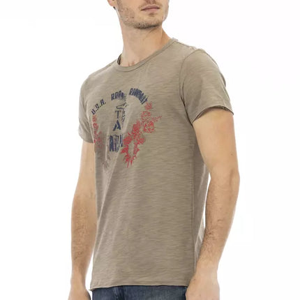 Trussardi Action "Green Cotton Men T-Shirt"