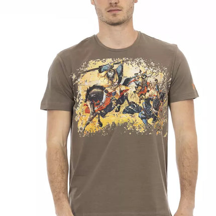 Trussardi Action Brown Cotton Men T-Shirt