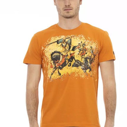 Trussardi Action "Orange Cotton Men T-Shirt"