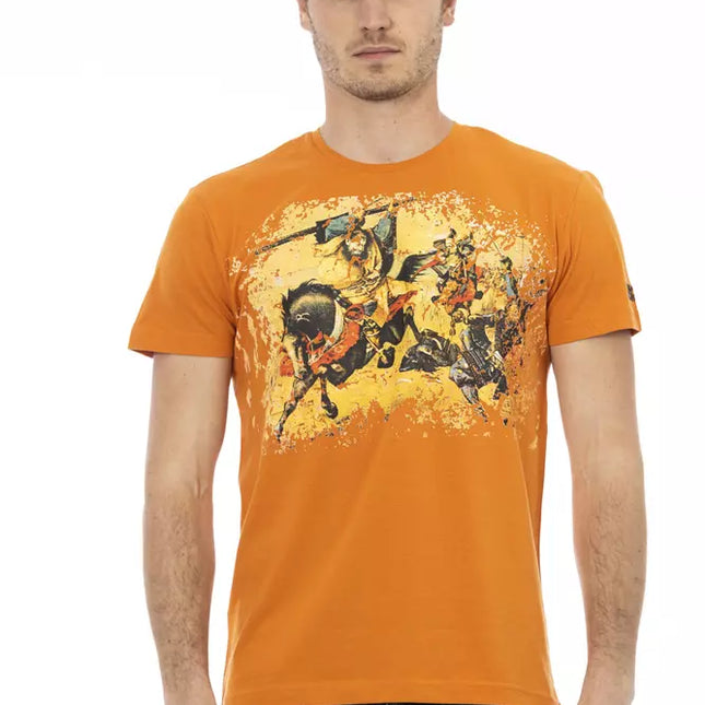 Trussardi Action "Orange Cotton Men T-Shirt"