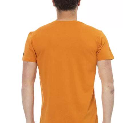 Trussardi Action "Orange Cotton Men T-Shirt"