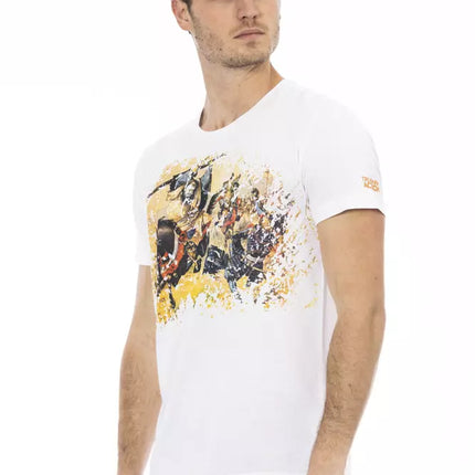 Trussardi Action White Cotton Men T-Shirt