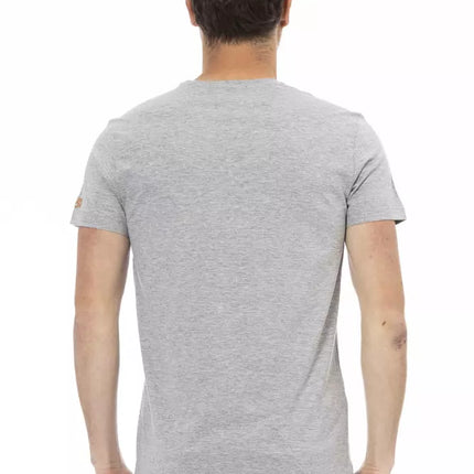 Trussardi Action Gray Cotton Men T-Shirt