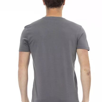 Trussardi Action Gray Cotton Men T-Shirt