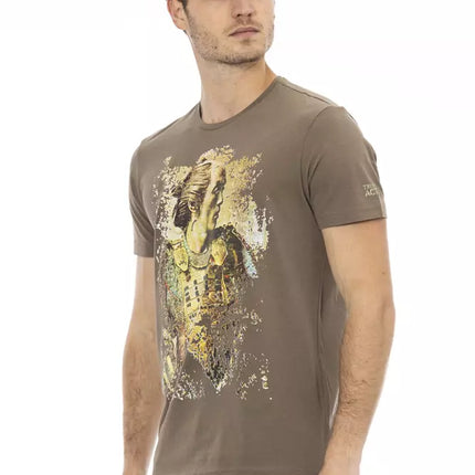 Trussardi Action Brown Cotton Men T-Shirt
