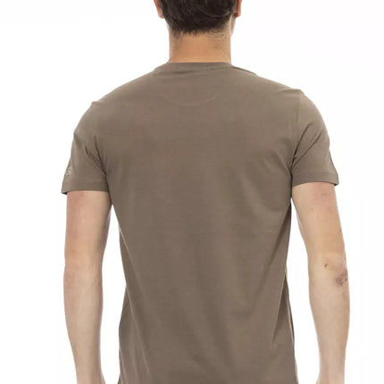 Trussardi Action Brown Cotton Men T-Shirt