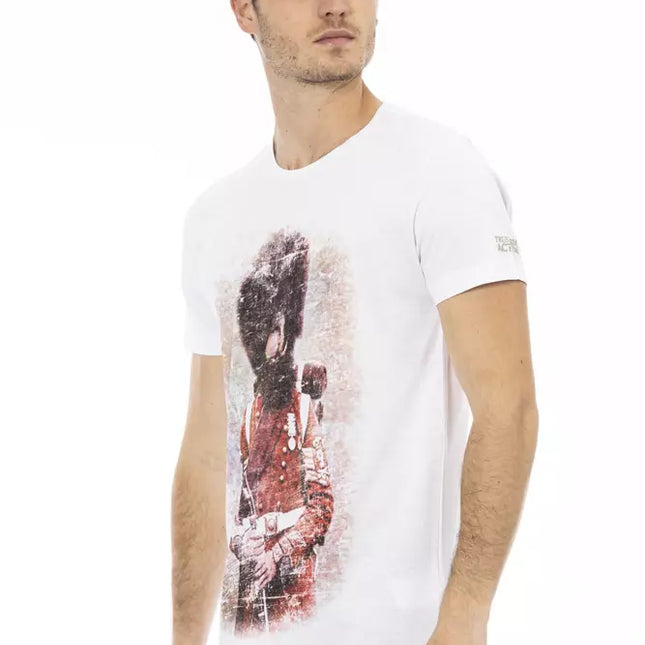 Trussardi Action White Cotton Men T-Shirt