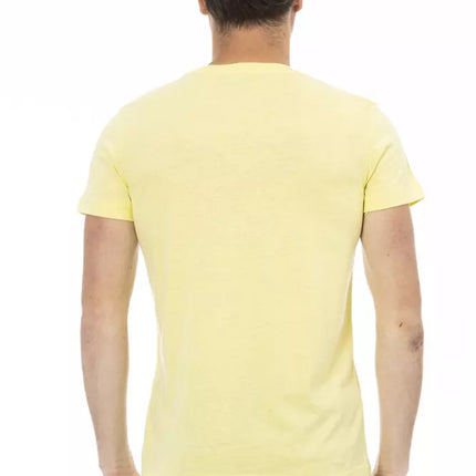 Trussardi Action Yellow Cotton Men T-Shirt