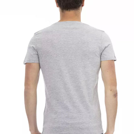 Trussardi Action Gray Cotton Men T-Shirt