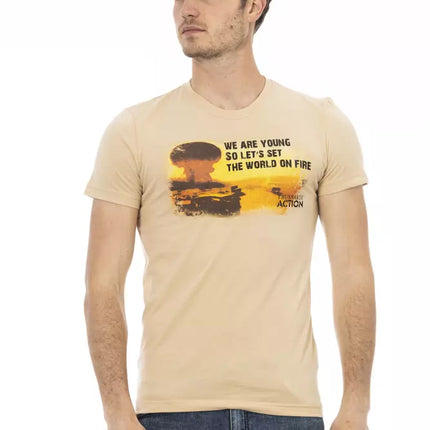 Trussardi Action Beige Cotton Men's T-Shirt